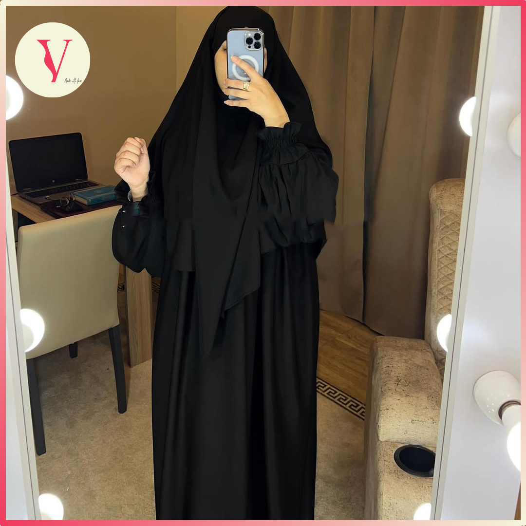 ✨ جلباب + إسدال طويل محترم و ألوان رائعة ✨