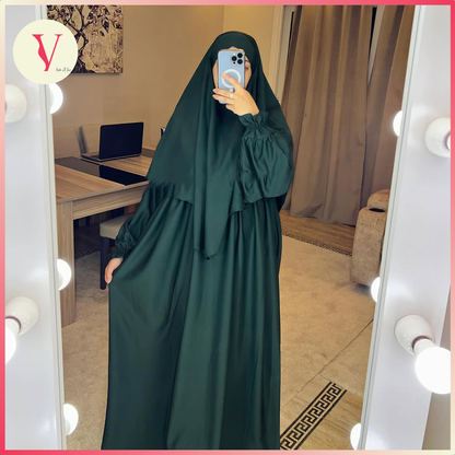 ✨ جلباب + إسدال طويل محترم و ألوان رائعة ✨