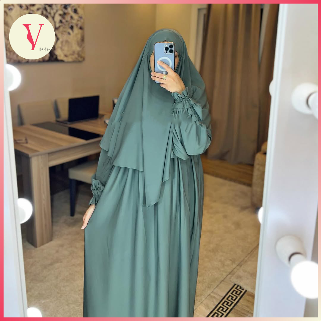 ✨ جلباب + إسدال طويل محترم و ألوان رائعة ✨