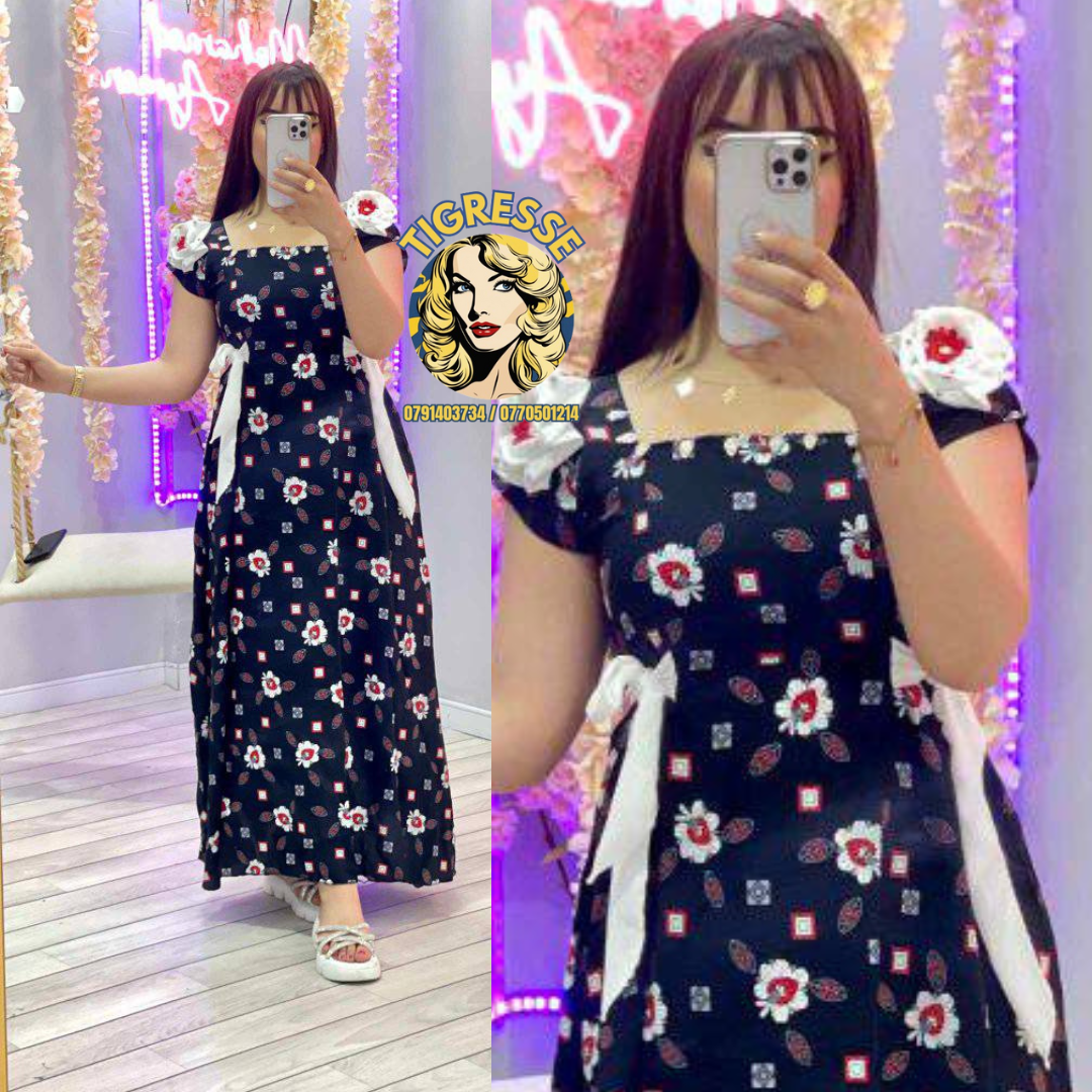 Robe les fleurs 🌸 قماش فيبران قمة الأصالة
